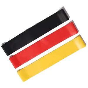 QIYU Medium Resistance Bands Mini Loop Set Pack of 3 Hip Toning Exercise for Gym Booty Latex Fitness Multicolor