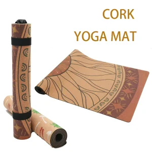Quality Cork Rubber Yoga Mat Eco Conscious Non Slip Water Absorbent Heat Transfer Design