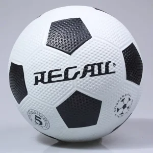 REGAIL Rubber Soccer Ball Size 5 Golf Textured Surface for Training and Practice