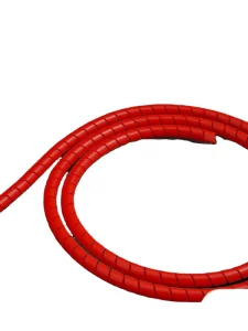 Red Silicone Spiral Wrap Tube Cable Management Fiber Optic Wire Threading High-Temperature Protective Sleeve