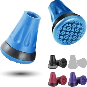 Rehand 19mm Terrain Non slip Rubber Replacement Foot Pads for Walking Canes Crutch Tips Lightweight & Durable Model RH100755