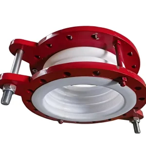 Reinforced OEM Manufacturer PTFE-Lined Circular Bellows DN800mm Steel Expansion Joint Control Rods for Corrosive Applications Painted