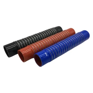 Reinforced Silicone Bellow Hose Stainless Steel Wire Heat Resistant Fluorosilicone Material Customizable Cutting Moulding 60