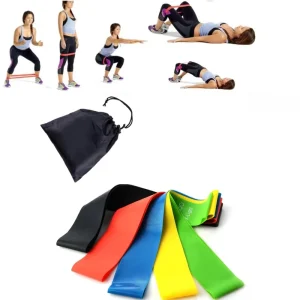 Resistance Band Set Elastic Rubber Workout Strength Exercise Gym Loop Yoga Bands