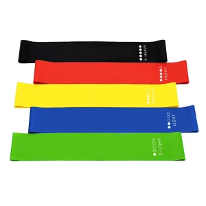 Resistance Bands Exercise Workout Elastic Exercice Loop Bands for Women and Men 5 Set of Stretch Bands for Booty Legs