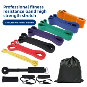 Resistance Bands Set with Door Anchor Handles Latex TPE Workout Bands for Fitness Pull up Assisted Training