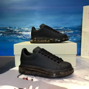 Retro Sporty Chunky Lace Up Sneakers Men Women Genuine Leather Upper Rubber Outsole Geometric Pattern Soft Lightweight Winter
