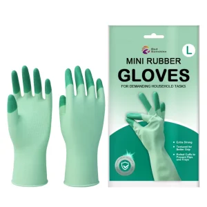 Reusable 26cm 40g Korean Soft Mini Size Rubber Latex Gloves Anti Slip Grip Kitchen Cleaning Dishwashing Waterproof