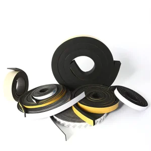 Round EPDM Cellular Foam Rubber Profile Hemispherical Sponge Rubber Seal Gasket with Self Adhesive Tape