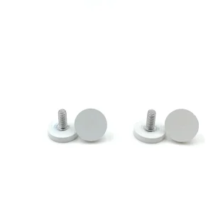Round White Rubber Foot Pads Scratch-Resistant Equipment Feet