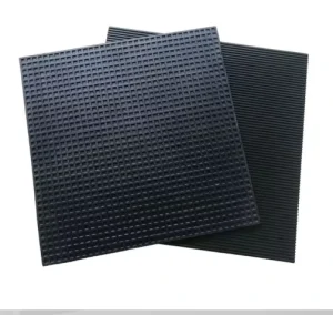 Rubber Anti Vibration Pads Black 450x450mm Air Conditioner Compressors HVAC 10 8mm Thickness Easy Install 1 Year Warranty Modern