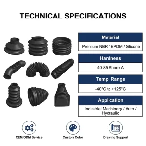 Rubber Axle Boot Rubber Boot CVJ Boot Pleated Rubber Boot Dust Seal Sleeve Anti Abrasion Rubber Boot Weatherproof Rubber Boot