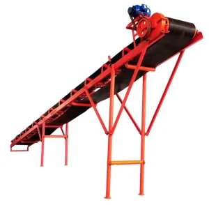 Rubber Belt Conveyor for Transporting Loose Materials and Goods