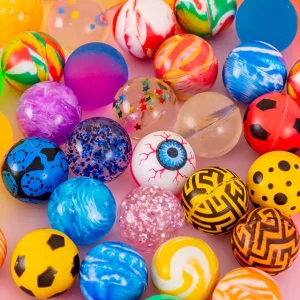 Rubber Bouncing Ball 25mm 30mm 42mm 47mm Rubber Elastic Ball High Elasticity Toy High Quality Colorful Rubber Bouncing Ball