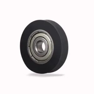 Rubber-Coated Bearing Roller Wheel, External Thread, Stainless Steel, PU, Double-Sealed 6200 Series