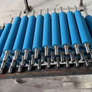Rubber Coated Conveyor Roller, Polyurethane Rubber Roller Supplier