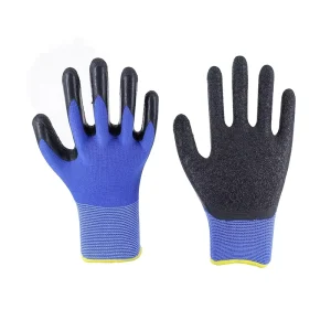Rubber Coated Work Gloves Textured Latex Palm for Grip Construction Warehouse and Garden Safety Gloves