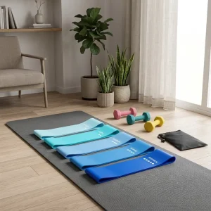 Rubber Fitness Band Rubber Tube Bands Rubber Yoga Band Resistance Set for Gym Pilates Workout OEM