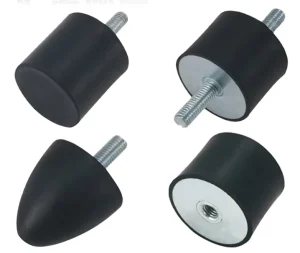 Rubber Foot Pads with Shock-Absorbing Screws and Adjustable Height