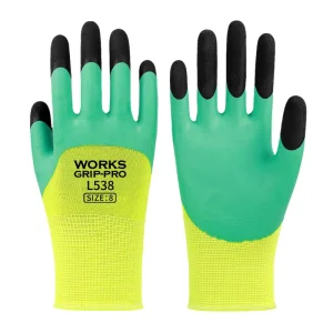 Rubber Impregnated Gloves Breathable Wear Resistant Anti Skid Labor Worker Gloves Site Protection Gloves