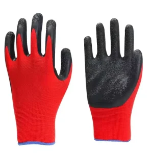 Rubber Labor Protection Gloves for Construction Site Wear Resistant and Anti Slip Protection Gloves