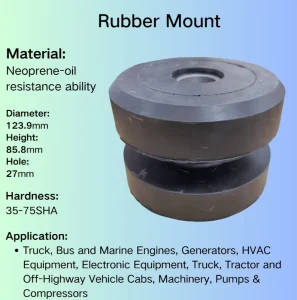 Rubber Mount Silent Block Anti-Vibration Shock Absorber for Truck, Tractor, and Off-Highway Vehicle Cabs