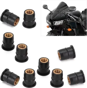 Rubber Nut 12.8*13.8mm Accessories Fixing Motorcycle Nut Fastener