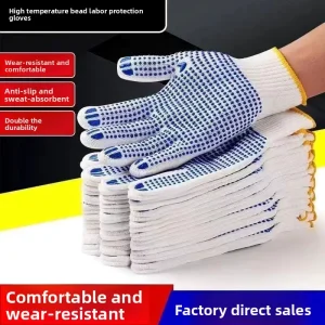 Rubber Oil Resistant Work Gloves Thickened Non Slip Cold Resistant Breathable Wear Resistant for Construction Site