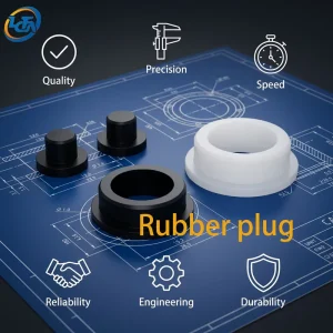 Rubber Parts Manufacturer Drawing based Custom Non standard Silicone Rubber Parts Stopper Plug ISO 9001
