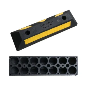 Rubber Plastic Car Stopper for Parking Space Garage Reversing Anti Collision Wheel Locator for Parking Lot & Residential Area