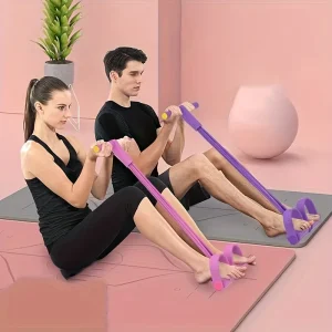 Rubber Resistance Band Pedal Exercise Trainer Durable & Anti Slip for Home Gym Strength Training