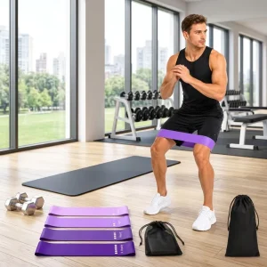 Rubber Resistance Bands Set of 5 Loop Exercise Bands for Fitness Gym Workout Yoga Training OEM Bulk