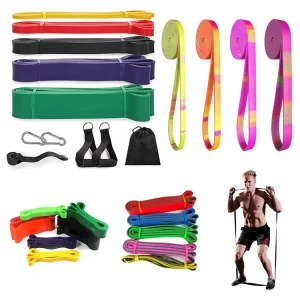 Rubber Resistance Loop Bands Yoga Exercise Band Gym Home Fitness Workout Stretch Band With Custom Color