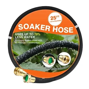 Rubber Soaker Hose Drip Irrigation Tube Underground Garden Lawn Vegetable Flower Bed Orchard Lightweight