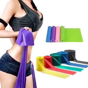 Rubber Sports Thera-band 5ft Individual Latex Band Flat Gym Exercise Therabands Yoga Stretch Stretching Elastic Resistance Bands