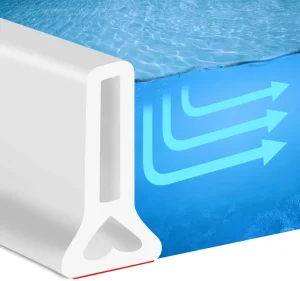 Rubber Strip to Stop Water Collapsible Shower Threshold Water Dam Watei Barrier for Shower and Water Stopper Keeps