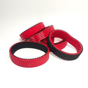Rubber Timing Belt Coated Red Rubber High Quality Industry Transmission Belt