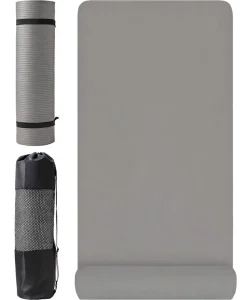 Rubber Yoga Mat Thick 10mm Stretching Muscle Training Mat 180cm X 60cm