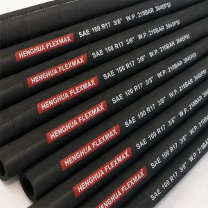 SAE 100R17 Wire Braid Hydraulic Hose 1/4″ 5/16″ 1/2 Inch High Pressure 210 Bar Flexible Rubber Lubricating Pipe
