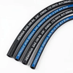SAE 100R6 Flexible Hydraulic Hose 1/4 Inch 3/8″ Black Rubber Oil Fuel Tube 500 PSI Low Pressure Textile Braid Pipe