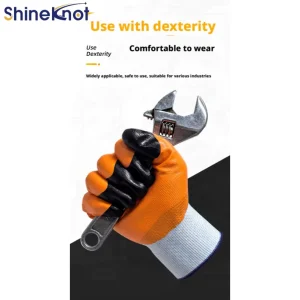 SHINEKNOT 10 Pairs of Puncture Resistant Protective Gloves Thickened Wear Resistant and Reinforced Finger Labor Protection Glove