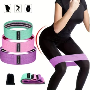SILITE Custom Logo Printed Rubber Polyester Cotton Resistance Bands for Exercise Yoga Gym Fitness Comfortable Legs Glutes Hips