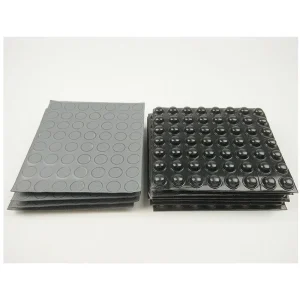 SJ5003 Shock Absorbing Rubber Pads Non Slip Anti Vibration 2mm Thick Black Cushioning Inserts 3000 Pieces