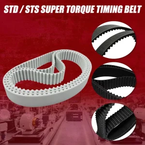 STD S2M S3M Micro Timing Belt Rubber Synchronous Belt Flat Top Tooth Miniature Drive Belt Closed Loop for 3D Printer Small CNC