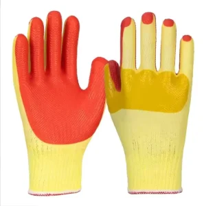 Safety Wear Resistant Anti skid Coating Finger Work Gloves Impregnated Rubber Latex Customizable Logo Latex Gloves