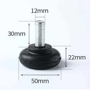 Screw-Mounted Adjustable Shock-Absorbing Non-Slip Rubber Pad