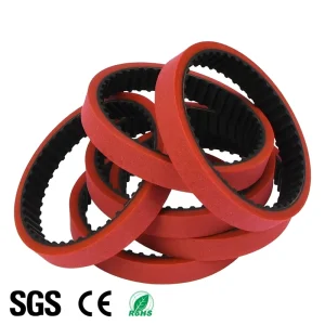 Seamless T10 560 T10 660 270L 240L Pull Down Rubber Transmission Belt with Red Cover Fiberglass Cord for Packaging Machine