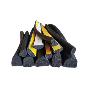 Self Adhesive EPDM Foamed Dustproof and Soundproof Seal Strip Black Color Custom Cutting for Square or Round Surfaces