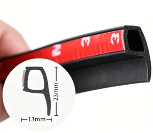 Self-Adhesive EPDM Rubber Car Weather Sealing Strip, D/Z/P/B Types, Noise Reduction