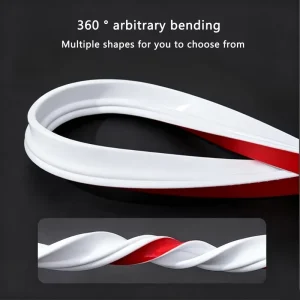 Self-Adhesive Rubber Shower Threshold Waterstop Strip for Bathroom Use